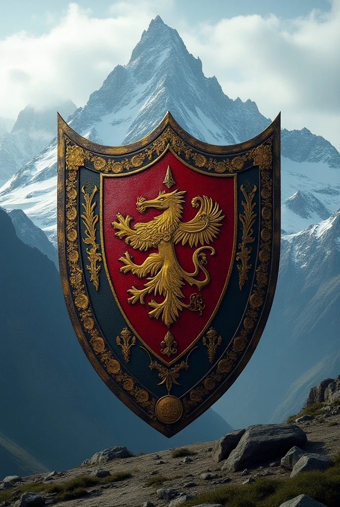 Invert the coat of arms of the Rosa family from Palmeiras mountainous lands
