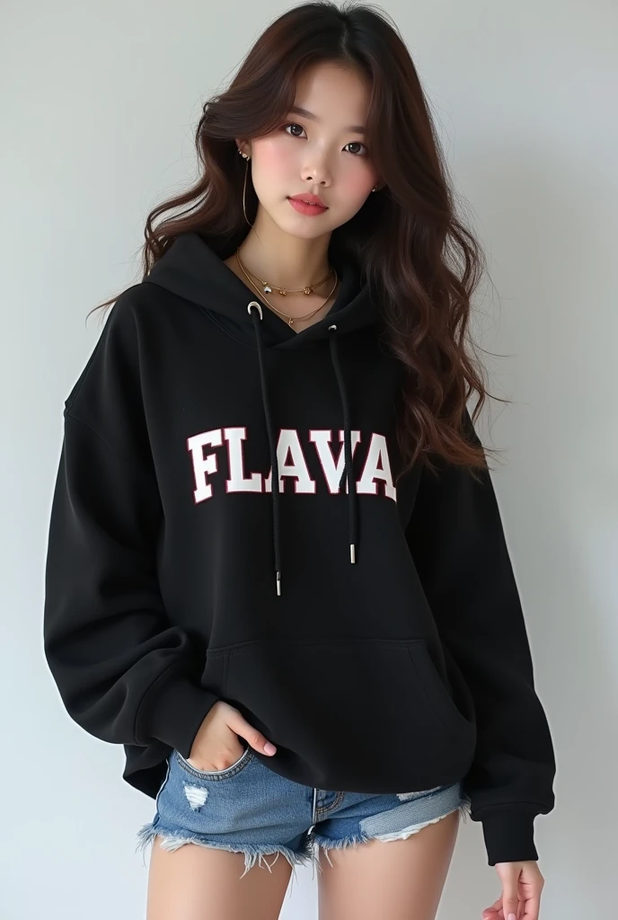 masterpiece,best quality,very beautiful 12 year old girl,black adidas sweatshirt hoodie,Highest quality,(realistic:1.5),Wink,twin tails,smile,Put on the hood,Close your left eye