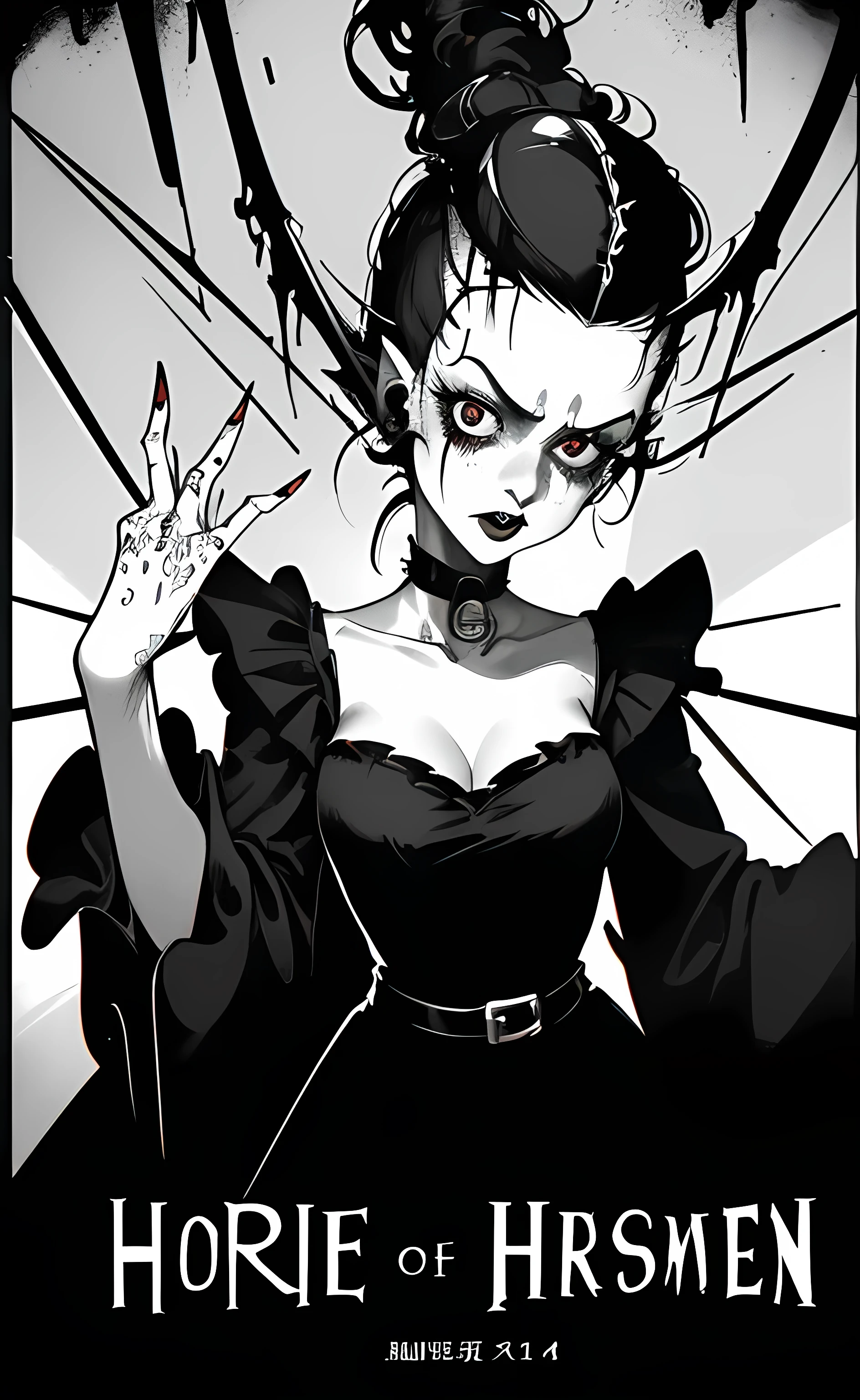 horror thriller movie poster, masterpiece, best quality, Bride of Frankenstein, (Bauhaus, shapes, lines, abstract:1.1) Gothic, vintage horror, cinematic movie poster, 1940's, (Masterpiece, Best Quality) 8k Wallpaper, Highly detailed,