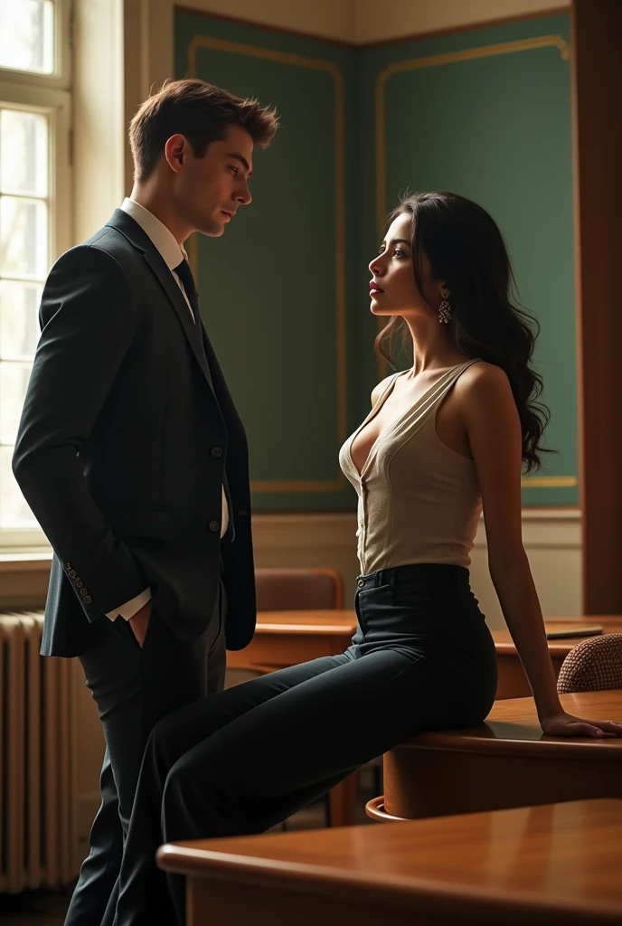 Sexy teacher seduces her student