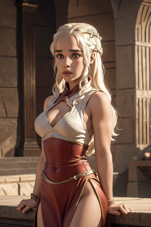 Full-length view (1 girl: 1.8)(portrait of a daenerys targarien lifting skirt and showing off panties), (in long historical dress intimate, detailed: 1.3),(bright lighting: 1.3)(panties: 1.3), (very detailed face: 1.4), (white background: 1.2), (8k, uhd, DSLR, high quality, cinematic lighting, bokeh), (dramatic, award-winning photography, incredible masterpiece: 1.3)