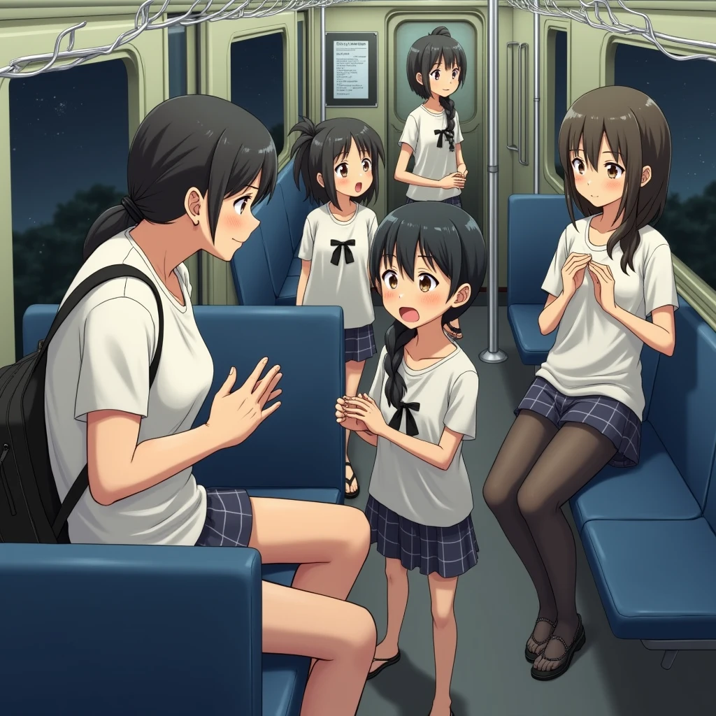Crouching nudist smartphone photographer、A lot of close elementary school boys hugging each other、A little red、surround each other'neck of、Laughter and joy、Memorable photos、Group Selfies、By school bus、Intense curiosity and shame、Leaning forward、