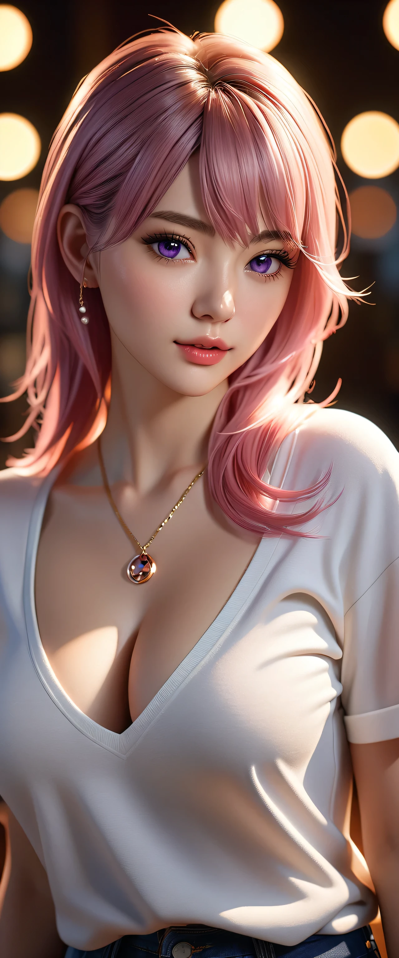 最high quality, masterpiece, High resolution, One person,China dress,hair ornaments,necklace, jewelry,Beautiful Face,On top of that_body, Tyndall effect,Realistic, Dark studio, Rim Light, Two-tone lighting,(Skin with attention to detail:1.2), 8k uhd, Digital SLR, Soft lighting, high quality, Volumetric lighting, Frank, photograph, High resolution, 4K, 8k, Bokeh, Pink Hair, nude,