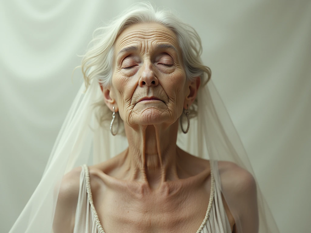 A beautiful old woman naked - SeaArt AI