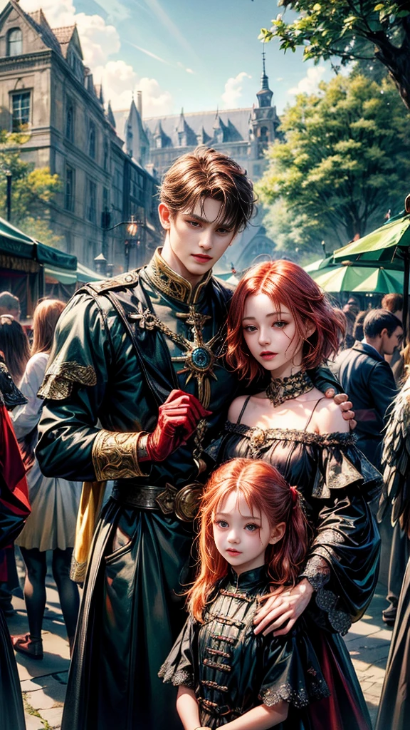 (Best Quality,4k,8k,High resolution,masterpiece:1.2),ultra detailed,(realist,photorealist,photo-realist:1.37),devil boy and girl holding hands,beautiful detailed eyes,beautiful detailed lips,Demonic atmosphere,Playful and mischievous expressions,dark and mysterious background,night atmosphere,gloomy lighting,sharp focus,dynamic poses,Whimsical and colorful illustrations,Creative Shading Techniques,fantasy art style,vivid colors,contrast between light and shadow,supernatural powers,Enchanted Forest,Outfits in dark tones,cute and mischievous facial features,Cartoonish but detailed representations,flaming red hair for the boy,long and loose hair for the girl,detailed and intricate accessories on their outfits,Magic sparks and sparkling effects around your hands,subtle hints of mischief in their expressions,Cheerful and mischievous atmosphere,amazing attention to detail,little devil horns on their heads,Curled tails wrapped around their hands,demonic wings,evil smiles,bright yellow eyes,dark and mysterious aura,Whimsical and dreamlike atmosphere,fantastic elements,Enchanted Forest as the backdrop,Playful interaction between boy and girl,expressive emotions,Imagination at its finest,Captivating and dynamic works of art,A celebration of the supernatural,unleashing its magical powers,creating a sense of wonder and adventure with every stroke,artistic interpretation of an otherworldly bond between a boy and a girl demons