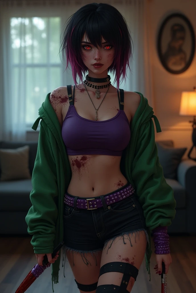 (((menina elfa Sexy))) in zombie version, (Menina elfa), ((sangue verde)), Corpo, leaking fluids, Color put death, ferimentos abertos, ((menina necromancer bonita)), 2. 5 d cgi anime fantasia arte | | | | |,arte de fantasia de anime, without a hat, (((frontal full-body view))), (((risada sarcastic))), without a hat, cabelo verde, ((((hand in pants))))