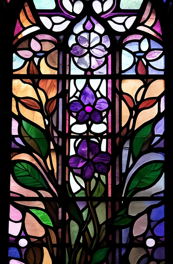 a stained glass window with a blue flower and leaves, a detailed painting by Android Jones, behance contest winner, art nouveau, glowing stained glass backdrop, stained glass style, stained glass, stained glass art, amethyst stained glass, gothic stained glass style, stained glass!!, stain glass, stained glass window, intricate stained glass, beautiful stained glass window, stained glass window!!!!!