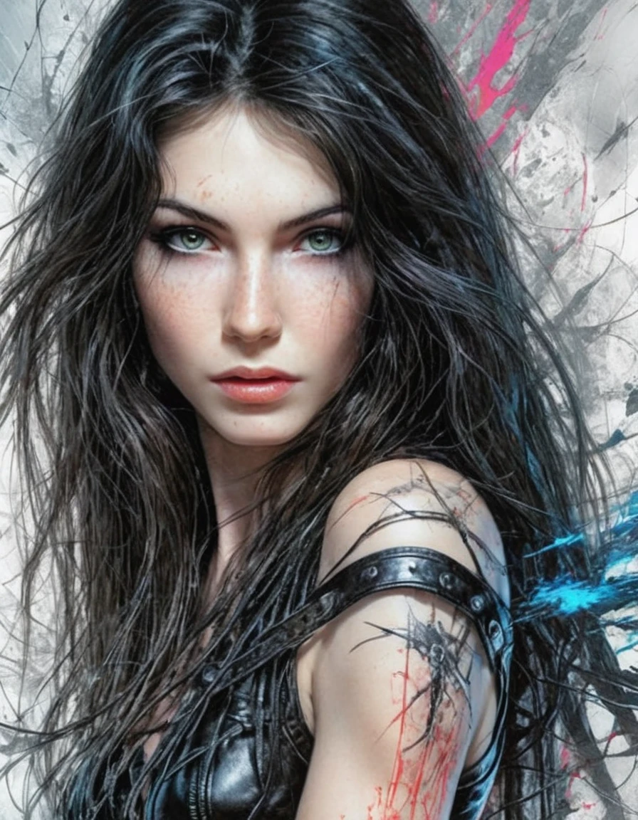 official art, unity 8k wallpaper, ultra detailed, beautiful and aesthetic, masterpiece, best quality, (zentangle, mandala, tangle, entangle), (fractal art:1.3) , 1girl, extremely detailed, dynamic angle, cowboyshot, the most beautiful form of chaos, elegant, a brutalist designed, vivid colours, romanticism, by james jean, roby dwi antono, ross tran, francis bacon, michal mraz, adrian ghenie, petra cortright, gerhard richter, takato yamamoto, ashley wood, atmospheric, ecstasy of musical notes, streaming musical notes visible