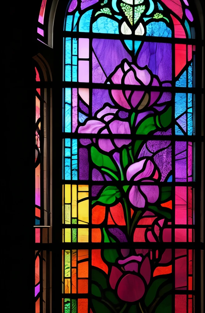 a stained glass window with a blue flower and leaves, a detailed painting by Android Jones, behance contest winner, art nouveau, glowing stained glass backdrop, stained glass style, stained glass, stained glass art, amethyst stained glass, gothic stained glass style, stained glass!!, stain glass, stained glass window, intricate stained glass, beautiful stained glass window, stained glass window!!!!!