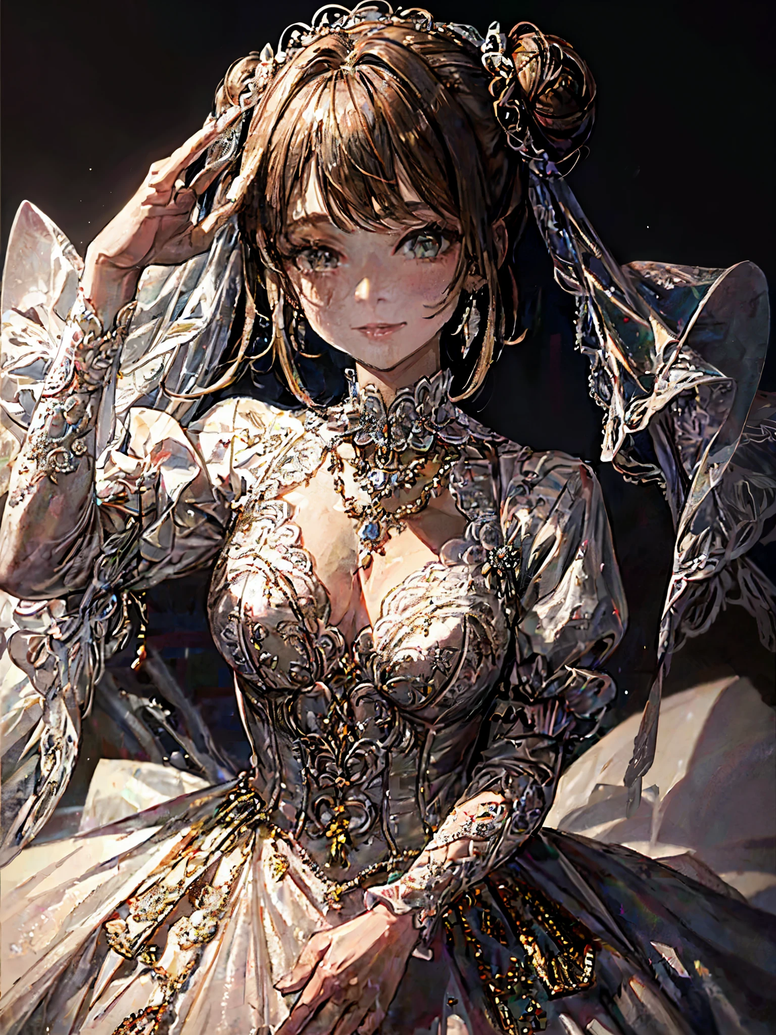 (detailed face and eyes:1.3),(contrapposto:1.1),
full body, smile, nude,completely nude, large breasts, 
 <lora:circuit_wedding_dress:1>,wearing circuit_wedding_dress,AI_wife,made_of_circuits,inside_church,
Ultra-detail,(highres:1.1),best quality,(masterpiece:1.3),cinematic lighting,
