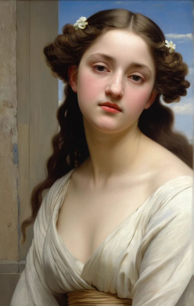 Original Character, ethereal beauty, aesthetic, Masterpiece, Best quality, high clarity eyes, critically flawless,sharp picture, styled hair, long hair, fluffy hair, Full portrait, High pixels, perfect face, perfect eyes, beautiful face, perfect hands,perfect fingers, in Peter Paul Rubens style, by Peter Paul Rubens, baroque style, acrylic on canvas, highly detailed, description: "Create a nymph inspired by the tales of Greek or Roman mythology, embodying the essence of a natural element or location, and possessing a unique ability or trait that sets her apart."