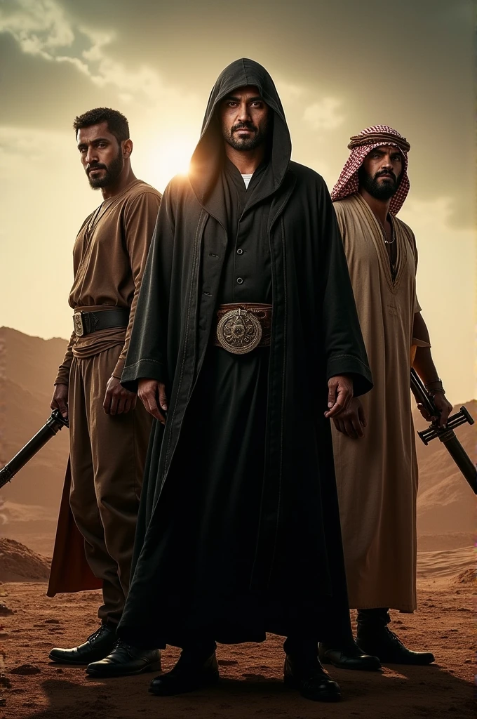Create an afghanistan group image "Al Qaeda" with 2 people with gold chain,one person with a necklace with the name Trem and the other person with the necklace with the name nock