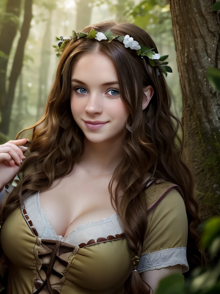 (headshot), Masterpiece, best quality, ((medieval)), (inside a flowering forest), moonlight, BREAK
((clothes made out of leaves)), flower crown, ((druid)), (fantasy), vines, flowers, ((wearing only leaves, vines, and flowers)), BREAK
colorful leaves and flowers growing from hair, dungeons and dragons, BREAK
long hair, (straight hair), pale skin, fair skin, white skin, large breasts, BREAK
<lora:ERS:1>