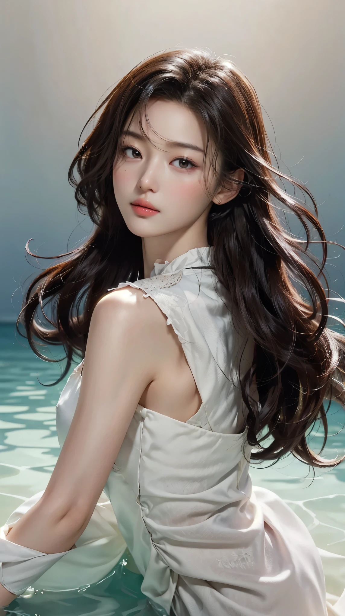 (masterpiece), (top class), (highly detailed), (illustration), (1girl), looking at the viewer, (interview), beautiful detailed eyes, delicate and beautiful face, floating, (high saturation), (shining), bright and beautiful face, the skin is young and radiant, fair and radiant, the best appearance, very beautiful, beautiful and wonderful beautiful girl,