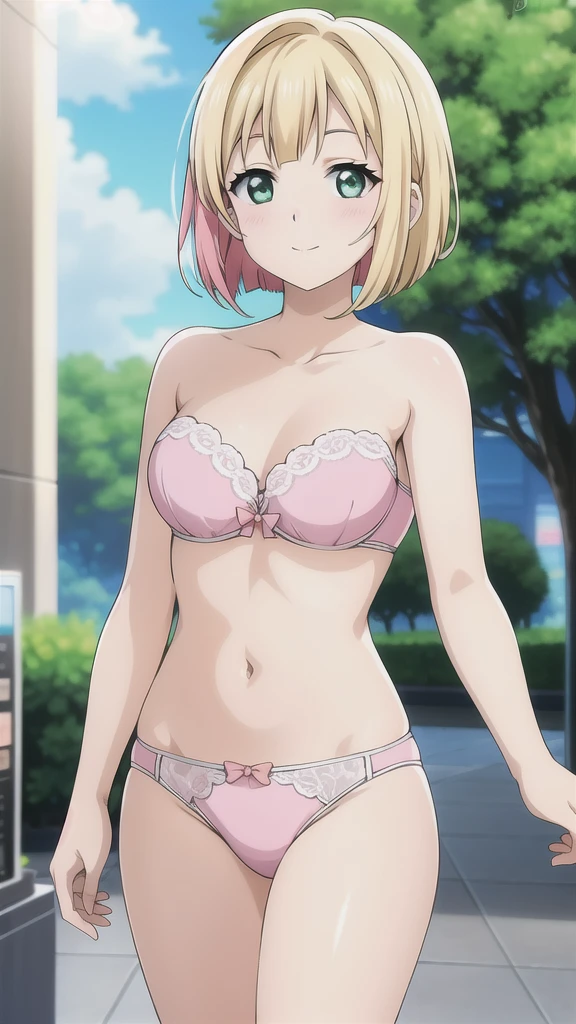 girl１people々々々々々,(Yuigahama Yui) , waltz dance , underwear,white lace pink panties,high leg panties,big breasts,pink good,thighs,