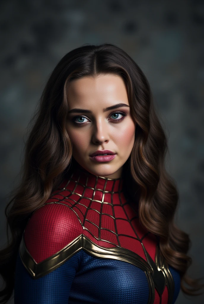 katherine langford vestida com a fantasia da gwen stacy