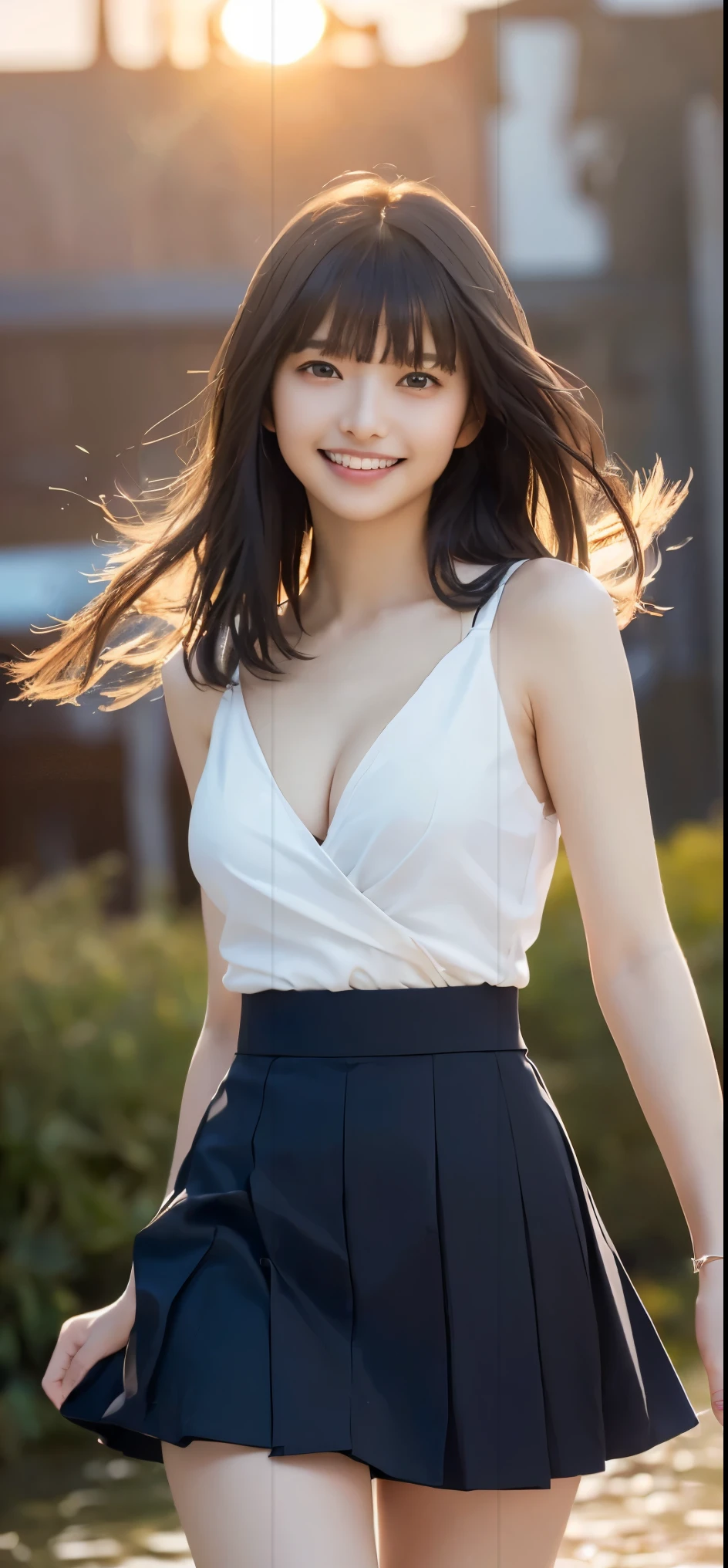 ((highest quality、In 8K、masterpiece:1.3、RAW Photos))、Ultra HD Photos, In the tropical jungle, ((Wearing a business suit jacket and skirt)), ((wear a white blouse under the jacket)), ((Perfect beauty 18 year old idol Japan woman)), ((Laughter)), ((Nipples peeking out from under the shirt,)), ((Slim figure)), ((Thin legs)), ((Thin thighs)), ((Perfect beauty 20 year old idol Japan woman)), (Realistic: 1.4), (Ultra high definition), (超Realisticな: 1.4), (Realistic: 1.3), (Smooth lighting: 1.05), whole body, One Girl, alone, (Japanese actress), 20-year-old, Cinema Lighting, ((Slim figure)), ((Leaner figure)), Excellent ???????, Correct ???????, In the tropical jungle, ((Perfect beauty 20 year old idol Japan woman)), ((Slim figure)), ((Thin legs)), ((Thin thighs)), ,((Perfect beauty)), ((he has a small camping bag in one hand.)), ((squat)), ((Panties visible from under the skirt)), ((Laughter)),