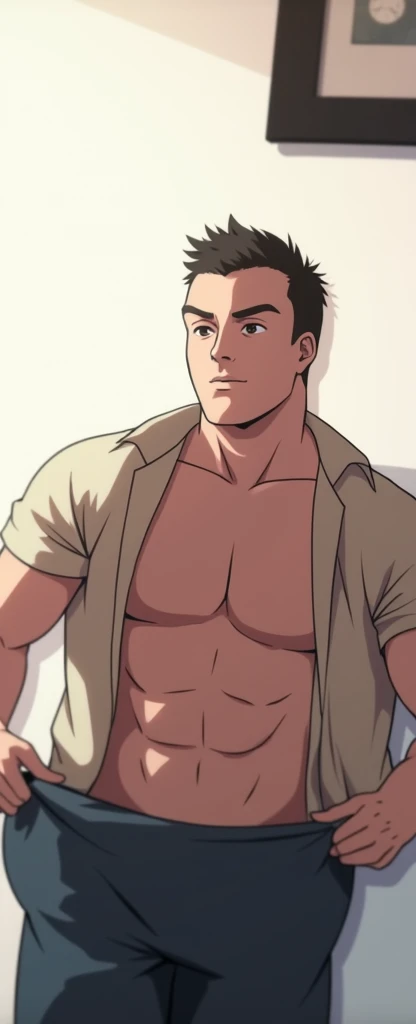 Hombre musculoso en ropa interior