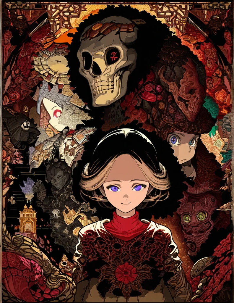 Boy with white hair and red eyes, There is ugliness in beauty too, but、There is beauty in ugliness, Adrian Jeanie style, Esau Andrews, Jenny Saville, Edward Hopper, Surrealism, Dark Art by James Jean, Takato Yamato, Minimalism Inkpunk, masterpiece, Highest quality, Super detailed, Detailed light, Vibrant colors, Detailed face, Detail Eyes, dark