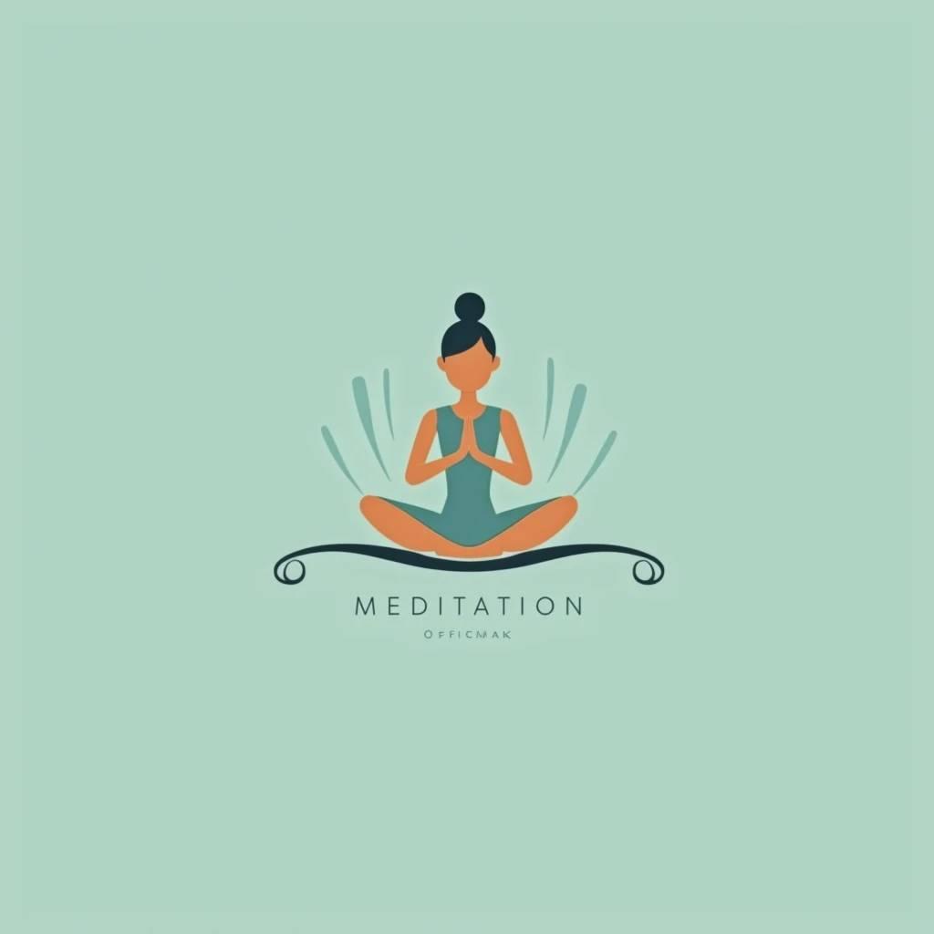 Abstract logo yoga concept design