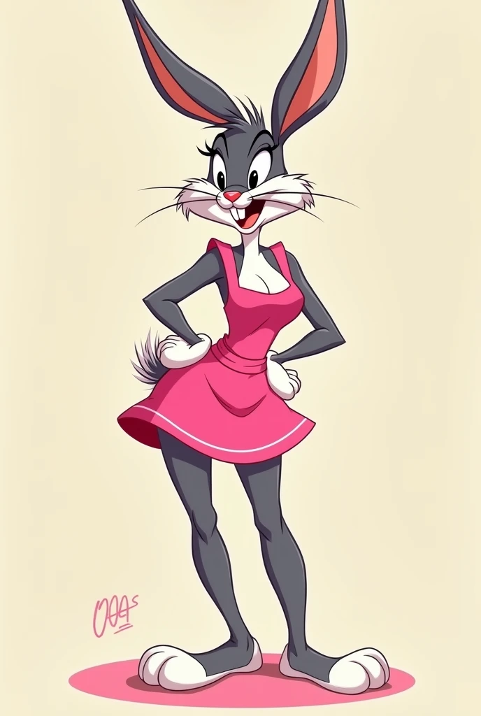 score_9, score_8_up, score_7_up, score_6_up, score_5_up, score_4_up, (Source furry), Babs Bunny, furry female, 1girl, solo, inside of the cyberworld, cyberspace, digital trees, smile, pink bunny girl, looking at viewer, blue eyes, tail, grey fur, two tone fur, hat, wearing black shorts, thick thighs, flower hat, glitching while dancing,