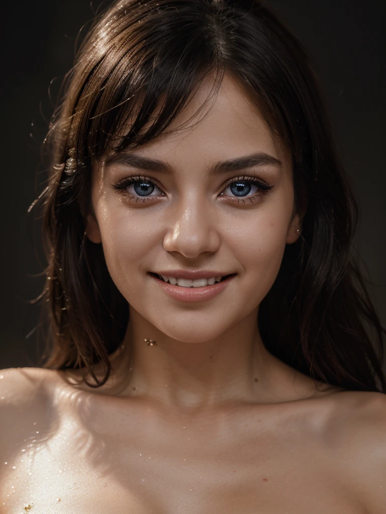 (full-body, editorial photograph of a girl), totally naked, extr intense loud cheering from strongest deepest orgasm excitemenensely beautiful deepest magnetic libidinous eyes, deepest most intense eye-contact with viewer playfully begging him to penetrate her aroused squirting wet vagina, spread legs, ( detaile (smile:0.7) (background inside dark, moody, private study:1.3) POV, by lee jeffries, nikon d850, film stock photograph ,4 kodak portra 400 ,camera f1.6 lens ,rich colors ,hyper realistic ,lifelike texture, dramatic lighting , cinestill 800,