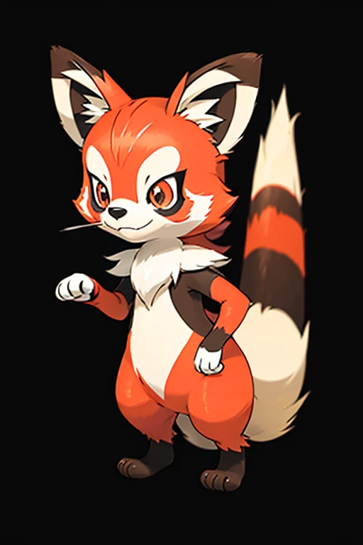 Female furry red panda pokemon v style 