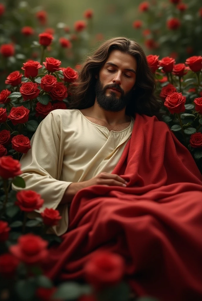 Jesus on his back