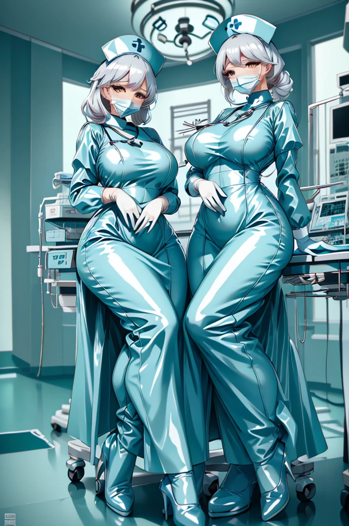 nurse uniform,hospital, latex nurse suit,nurses,busty,elbow gloves,labcoat,white hair woman,white eyes , gigantic ,medical instruments,asian nurse,two nurses,speculum,examination room,oversize ,big ass ,strap on, lay on table ,legs spreaded,giving birth,gyno chair , dentist,Milf,latex,yellow uniform,oversize breasts,diaper