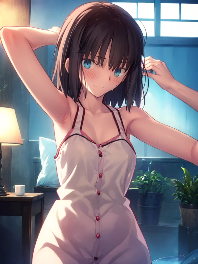 Small breasts、Beautiful and attractive anime woman, Enchanting anime girl, Top rated on pixiv、Short Bob、healthy body、fine、laughing、See-through underwear、mafia