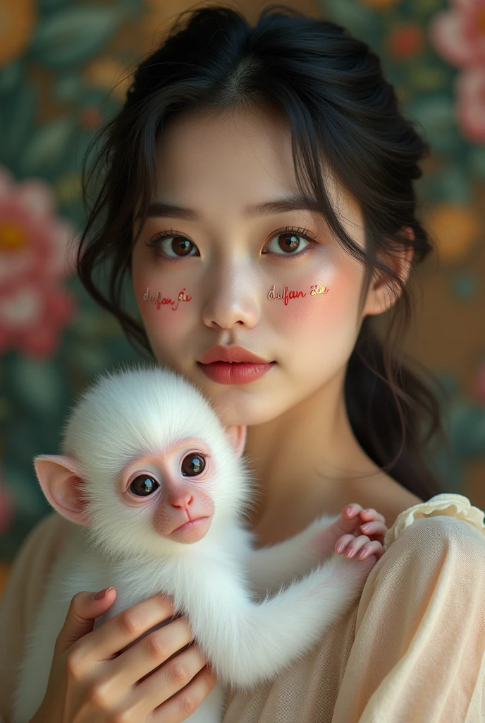 Beautiful with dreamy eyes, Mouse or rat, Cute Girls, Volumetric Light, Ultra-realistic, Intricate details, shape, Painting, watercolor, Cute Chibi, Laughing in the forest, ah!, Shallow depth of field, Pastel Color Palette, Soft lighting, Minimum, Modern, Digital Painting, Lois Van Belle、Ross Tran、Art by artgerm, Artstation HQのトレンド, Very detailed,sleep,Are sleeping