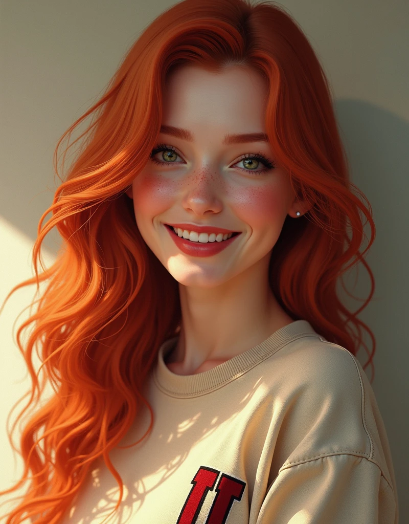 (style of Martin Ansin:1.15), <lora:sd15_McKennaBull_locon_24_v1:.9> McKennaBull brown hair , focus on eyes, close up on face, smiling, wearing jewelry, tangerine-orange color hair styled as Straight Braid Crown, desaturated grunge filter