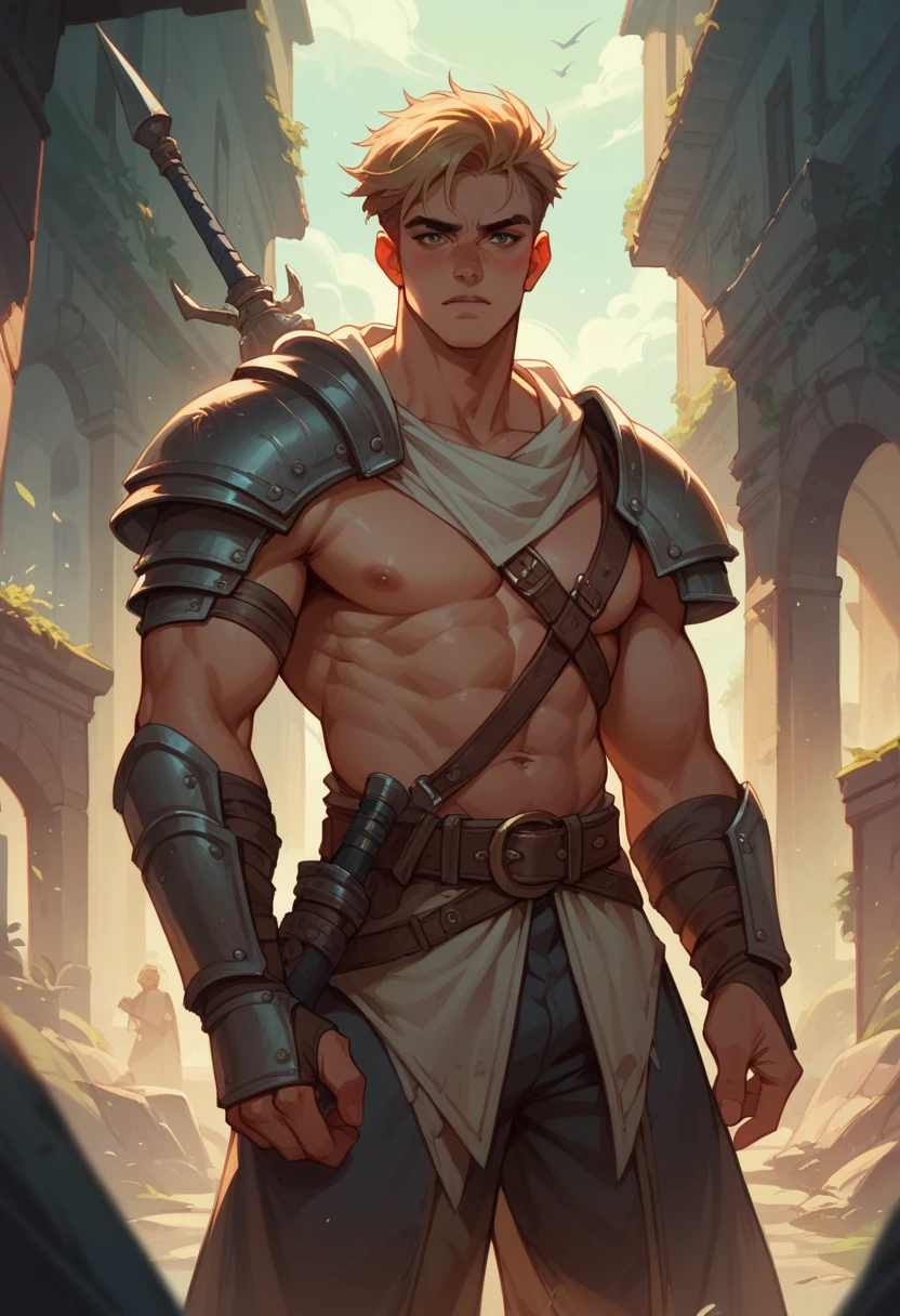 analog style, ((intricate details)), dark lighting, (cultist), (nameless guard), (archer), (intricate), 1male, solo, (puny), ((square helmet)), ((white pale skin)), ((naked torso)), ((bow)), (belts), dynamic pose, intricate, complex, Helios 44-2, swirly bokeh, trending on artstation, sharp focus, studio photo, intricate details, highly detailed, sharp, dnd character portrait, (oil on canvas), perfect lighting, Masterpiece, detailed background, portrait by artgerm and greg rutkowski, cinematic lighting, 8k