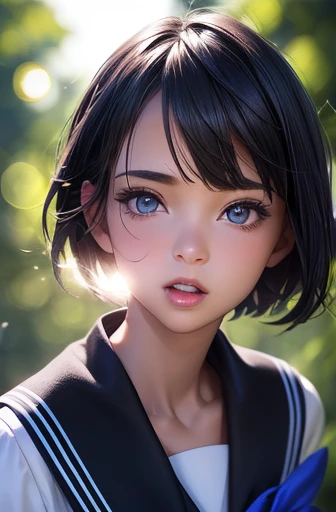 ( artwork:1.3), (8k,  photorealistic , RAW photo,  best quality : 1.4), (1 girl), beautiful face, ( realistic face ), ( black hair ,  short hair:1.3), beautiful hairstyle, realistic eyes, lindos olhos detalhados, (pele realista), beautiful skin, (Sweater), absurdities, attractive, ultra high resolution,  ultra realistic ,  highly detailed , golden ratio((Extremely detailed)), 4K, (8K), Best Quality, (Beautiful),Dynamic Angle, shooting pose, Shake your chest, (from wildcard:1.4), heavy outline, clear outlines, Gradation, (full body focus), (English Garden), ,1girl in, Solo, (School Uniforms), (Beautiful colored eyes),slightly wheat-colored skin,(large tits),Open mouth, Sweat, steam, sparkling effect, Lens Flare, shiny-glistening, gleaming
