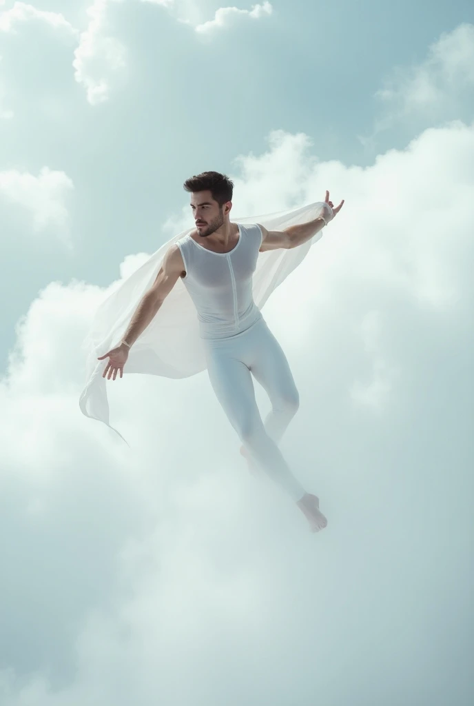 Black male dancer in blue gemstone classical ballet costume Beautiful and luxurious conceptual photo High quality 8k No defects