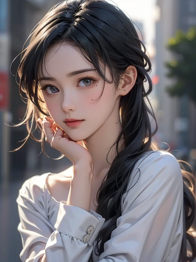  random pose,  mix 4, (8k,  RAW Photos, Best Quality, masterpiece: 1.2), (Realistic, photoRealistic: 1.37), one  girl, cute, cityscape,  Knight , rain, Wet,  professional writing, Photon mapping,  radiosity ,   physics-based rendering ,  gradient black hair, Grey Hair,  short curl hair ,  handsome,  girl, White ball suit, Best Qualityの写真, high res, 1080P, (Beautiful Skin), ( Detailed Face Description ), (Detailed hand drawing), (masterpiece), (Sophisticated CG), Extreme light and shadow, Bedhead, masterpiece, Rich details, (  fine facial features  ), (Best Qualityの写真), (masterpiece), ( detail eyes), I can see it right in front of me, Thin clavicle