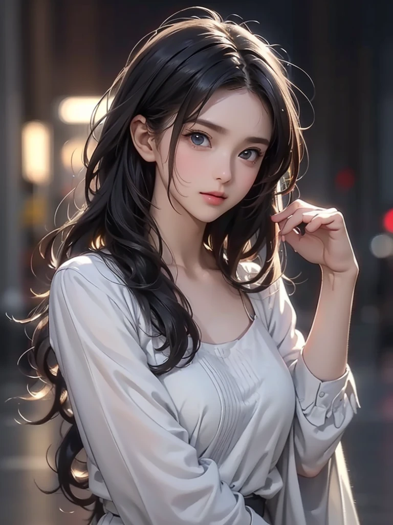  random pose,  mix 4, (8k,  RAW Photos, Best Quality, masterpiece: 1.2), (Realistic, photoRealistic: 1.37), one  girl, cute, cityscape,  Knight , rain, Wet,  professional writing, Photon mapping,  radiosity ,   physics-based rendering ,  gradient black hair, Grey Hair,  short curl hair ,  handsome,  girl, White ball suit, Best Qualityの写真, high res, 1080P, (Beautiful Skin), ( Detailed Face Description ), (Detailed hand drawing), (masterpiece), (Sophisticated CG), Extreme light and shadow, Bedhead, masterpiece, Rich details, (  fine facial features  ), (Best Qualityの写真), (masterpiece), ( detail eyes), I can see it right in front of me, Thin clavicle