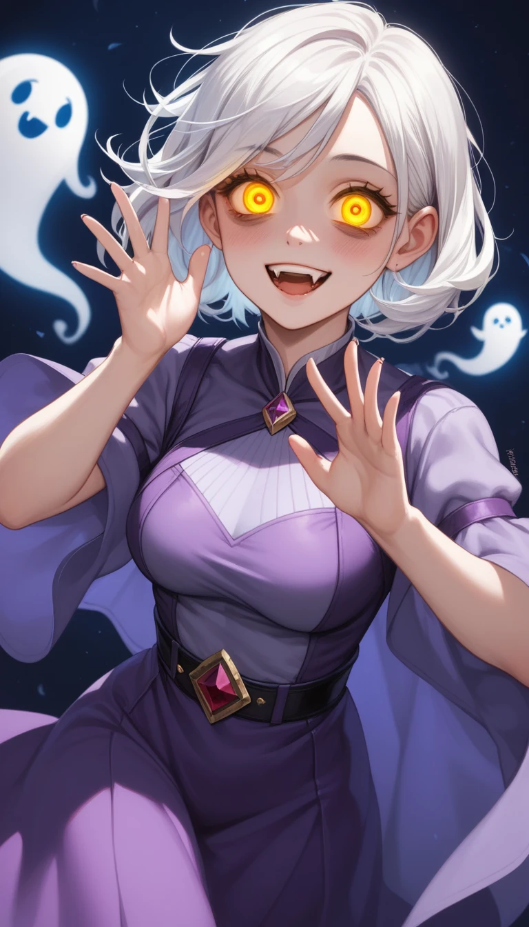 Best quality, Ultra detailed, best quality, insanely detailed, beautiful, masterpiece, 8k,
break
(full moon:1.2), night sky, analogue watch effect, refraction Glowing white lines ,Crossing Light,Shining Background,
break
1lady, solo, silver hair, (short hair:1.2), (slicked back hair :1.5), forehead,red hat ,(ed cloak, black eyes, ultra detailed eyes, wizard robe, tall stature, slender body, flat chest,
Break
Upper body, from front,low angle (evil smile;1.5), evil grin,(scowl:1.1), (stare at viewer:1.5), (embarrassed,blush:1.3), (ecstasy:1.3) ,(slut:1.2),(vulgarity:1.3),(sweat:0.8), condescending snigger ,open mouth,