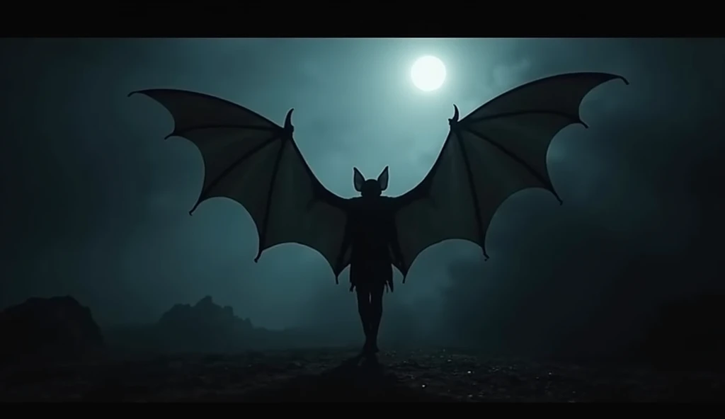 top view of a manananggal flying and chasing a boy through the dark woods, creepy mist environment,texture rough, captured in ultra photorealistic style, 8k resolution, dramatic lighting, cinematic atmosphere