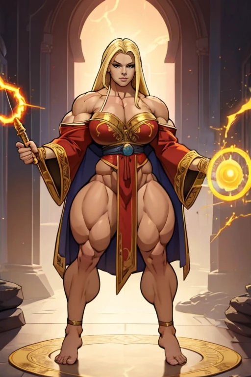 ((she-ra aesthetic)), ((full body view:1.4)), ((masterpiece)),(((best quality))), ((mature face)), defined cheekbones, high cheekbones, illustration, ((muscular:1.3)), ((gold:1.4)), sexy bimbo, (gigantic breasts:1.7) , blonde hair, ((detailed face:1.4)) beautiful woman, (Egyptian:1.4), colored skin, (white skin:1.4) , (red lipstick:1.4), shiny skin, ((skindentation)), scribbles and marks,(puffy lips:1.4) ,  (temple: 1.5), ( at night: 1.5), rough sketches, pose, 8k,16k, ( background, white background: 1.3) ((warm color palette)), ((ancient aesthetic))