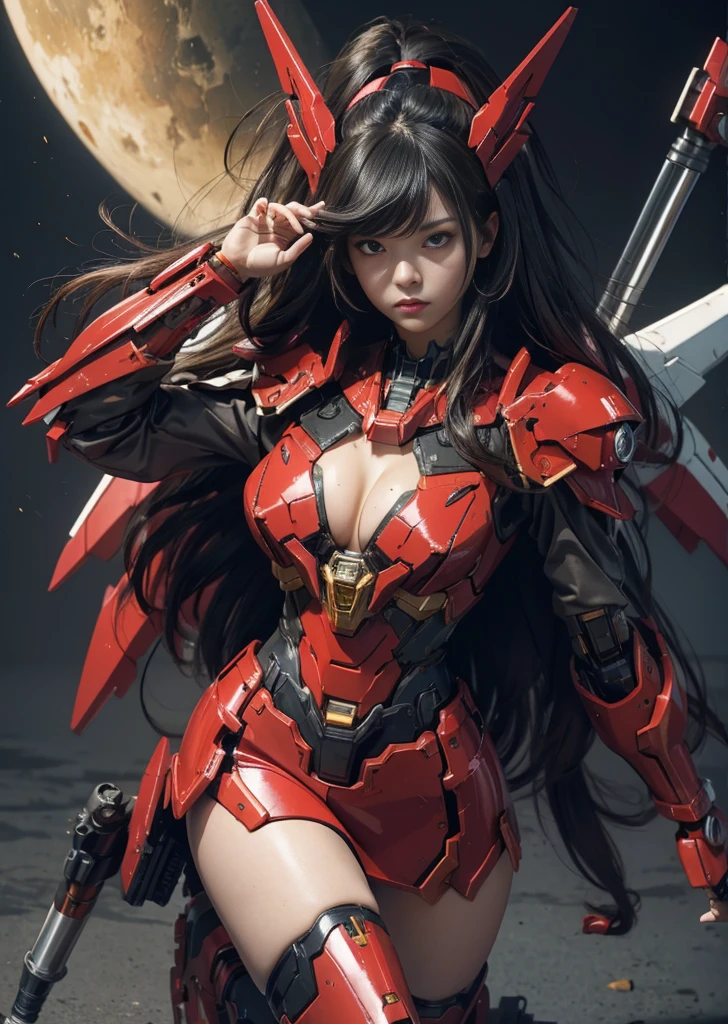 ((​masterpiece:1.4)、(top-quality:1.4)、(reallistic:1.7))、Otherworldly mercenaries、Beautiful Beautiful Girl Mercenary、Super beauty、Sexy Daughter、1girl in、Uniforms suitable for combat、latex shiny、Latex bodysuit、age19、Super Ultra Ultra Bikini、Looking Back Beauty、Outstanding style、Slender Abs、Anatomically correct limbs、Anatomically correct body structure、Realistic standard body shape、beauty legs、Beautiful ass、A detailed eye、beautidful eyes、Raw photo、red-lips、Red boots、a choker、a necklace、耳Nipple Ring、The world of otherworldly mythology