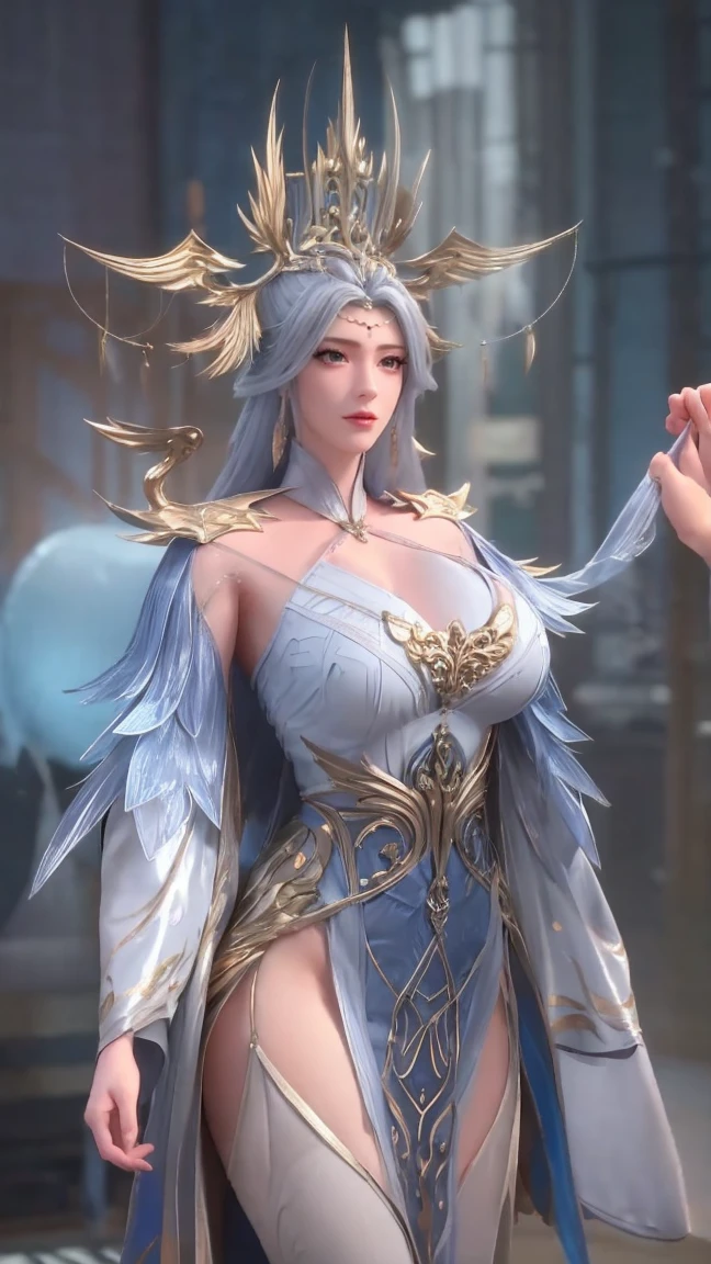 （1girl：1.3）， 独奏， （（（very vey very detailed face））），（（very detailed eyes and faces））），beatiful detailed eyes，Body parts__，offcial art，Unified 8k wallpaper，ultra-detailliert，Beautiful and beautiful，big breasts beautiful，tmasterpiece，best qualtiy，primitive，tmasterpiece，ultra fine photos，best qualtiy，超高分辨率，photorealistic realism，rays of sunshine，full-body portraits，stunningly beautiful，，dynamicposes，delicated face，vibrant eyes，（from the front side）， woman，She wears a gaze dress with fretwork threads，The skirt is embroidered with a strange flower god；He wears a gold-encrusted stone butterfly hairpin；Ear straps with silver pendants；The face is like snow，Yan Ruyue，The moon eyebrows are not drawn but emerald，There were thousands of frosts in his expression。详细的脸，detailed complex busy background，untidy，opulent，milkyW，highly detailedskin，Realistic details of skin，Visible pores，Clear focus，volume fog，8k uhd，digital SLR camera，high qulity，filmgrain，White skin of the，photo-realism，lomography