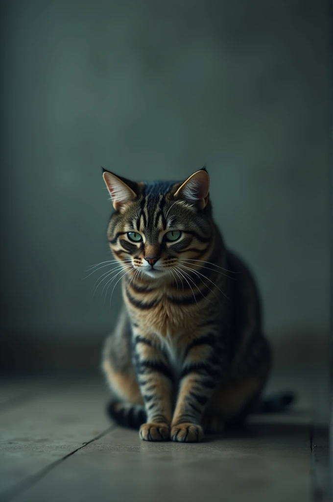 Sad and lonely cat 