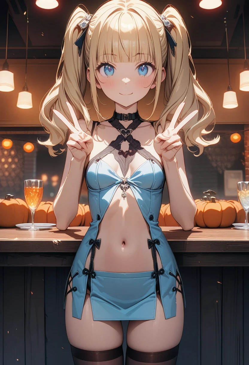 Touhou, ((masterpiece)), ((best quality)), ((ultra-detailed)), nsfw, beautiful detailed glow, depth of field, cinematic lighting, ray tracing, ((Medicine Melancholy)), ((large ass)), (blonde hair, short hair, wavy hair, blue eyes), ((backless dress)), ((ass focus)), large breasts, mature female, ((city night)), ((beautiful city)), ((black dress)), shiny skin, hair bow, red bow, (((seductive smile)), ((Balcony)), ((pantylines)), ((see through)), ((detailed eyelashes)), (((Long dress))), (lips), ((sexy female)), ((thick thighs)), ((perfect face)), ((joints)), ((gothic dress)),((cameltoe:1.4))