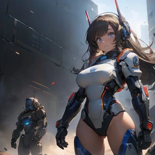 ((best quality)), ((masterpiece)), (in detail), 1 girl, semi-naked, candid pose, dark hair, science fiction, techno, cybernetics,, post-apocalypse, role-playing game