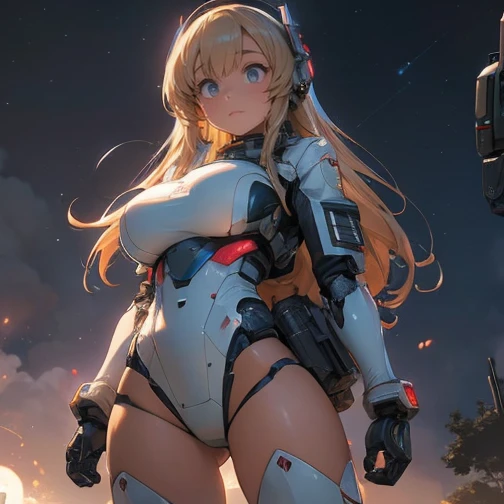 Dirty, apocalyptic wind, Paris, future, Destroyed、Colony drop、crater、Meteorite impact、Rain of fire、Explosively、blast、Giant Impact、girl、Camel Toe、Giant tit、Nipple Puffs、Cleavage、Plump、Super big breasts、Super big butt