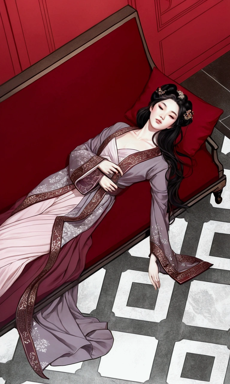 A woman is tied up on the bed