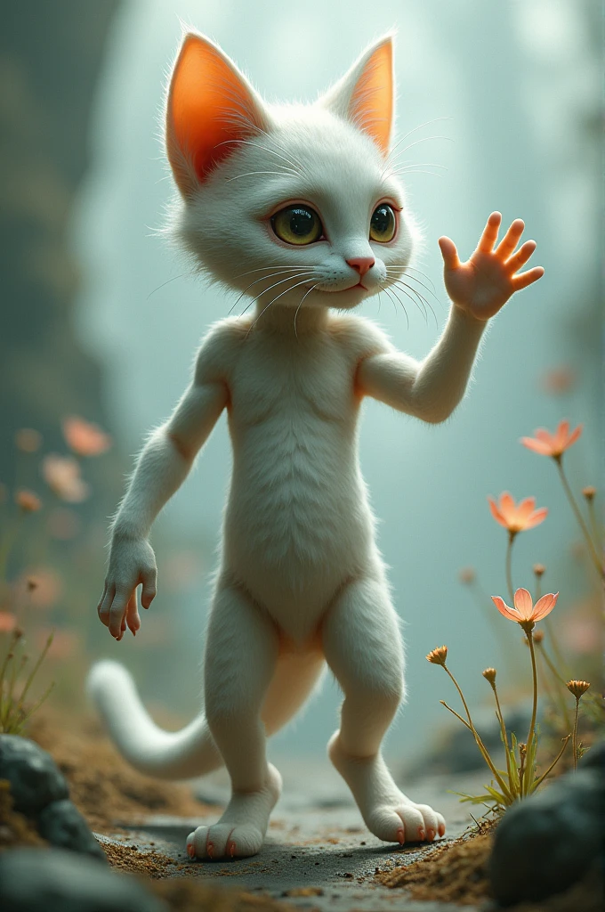 score_9, score_8_up, score_7_up, score_6_up, score_5_up, score_4_up,
<lora:werecat-ponyxl-v1:0.8>, w3r3c4t,
<lora:bigeyes-ponyxl-v1:0.5> b1g3y3s,
a beautiful woman, moonlight, squatting, legs, white short messy hair, red eyes, cat, ultra realistic, (high quality, detailed, beautiful), detailed beautiful eyes, realistic, outstanding,
<lora:add-detail-xl:0.7> <lora:xl_more_art-full_v1:0.1>,
showing claws, claw pose, paw pose, mouth open, very happy face, Furrowed eyebrows, fangs,