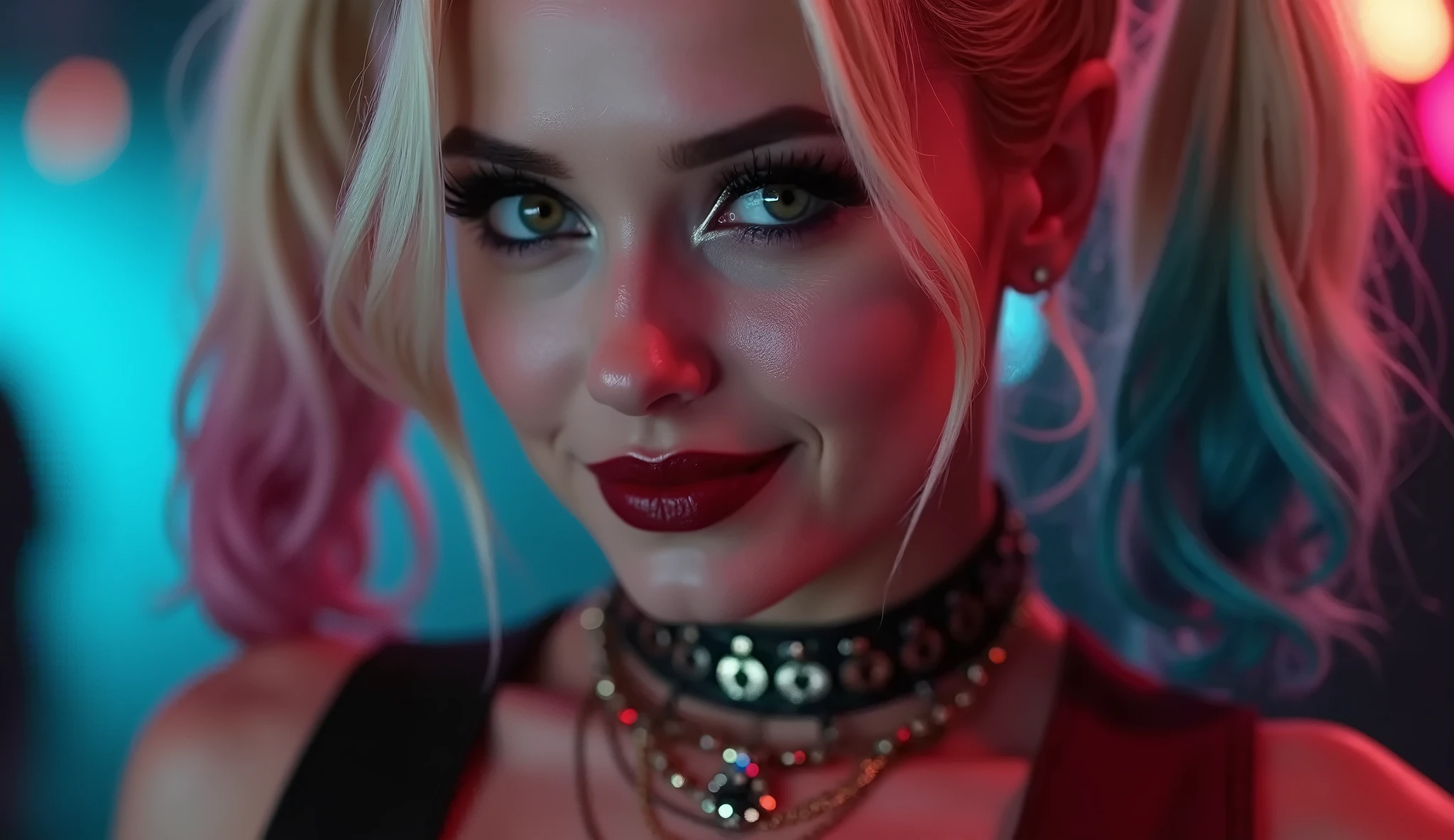 (dreamlikeart, redshift style, analog style:1.1), (copeseethemald style:0.5), (thepit bimbo, glossy), sexy, bimbo,

1girl, solo,
([Nina Dobrev|Emma Stone]:1.1), closeup, extreme closeup, looking at viewer, symmetric, centered,
pantsuit, business suit, elegant suit, white crop top shirt,

shinny skin, oily skin, subsurface skin scattering, shiny skin,
choker, earrings, eyelashes, eyeshadow, lips, lipstick, jewelry, makeup, nose, parted lips, navel,
beautiful detailed blue eyes, redhead,

realistic, photo-realistic, well-lit face, glowing face, face focus, see-through,
(night:1.2), dark, scary, dark city, alley, chased, danger, worried, afraid, stressed,  building, street lights, detailed background,

[(dust particle paint explosion:1.2)::0.11], (secret:0.8),