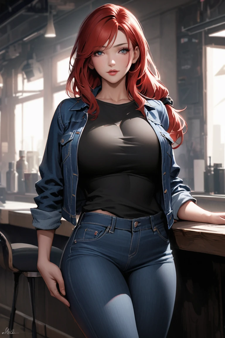 Nami from one piece, sitting on kitchen table, in shorts large size transparent white T-shirt plain, eating candy, long fluffy hair